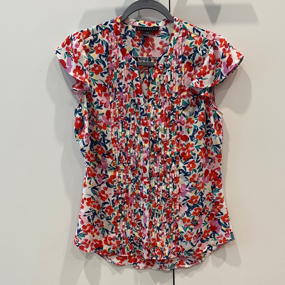 Attention Multicolor Floral Blouse